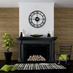 Vintage Style Wall Clock in Black