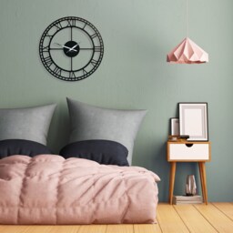 Vintage Style Wall Clock in Black - thumbnail 2