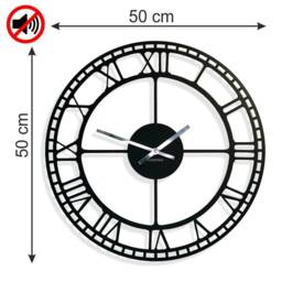 Vintage Style Wall Clock in Black - thumbnail 4
