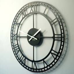 Vintage Style Wall Clock in Black - thumbnail 3