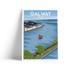 Galway Print - Ireland Travel Poster Wall Decoration - thumbnail 1