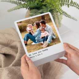 Personalised Photo Stand - Custom Metal Standing Frame Birthday Gift For Him Husband Daddy Sentimental Keepsake Grandad - thumbnail 2