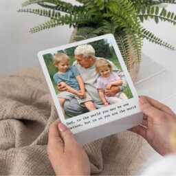 Personalised Photo Stand - Custom Metal Standing Frame Birthday Gift For Him Husband Daddy Sentimental Keepsake Grandad - thumbnail 3