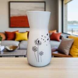 Stylish Dandelion Flower Vase, Gifts For Mum, Nan, Him, Monochrome Decor, Simple Stylish Blowing - thumbnail 3