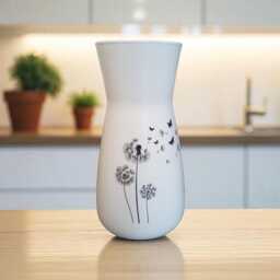 Stylish Dandelion Flower Vase, Gifts For Mum, Nan, Him, Monochrome Decor, Simple Stylish Blowing - thumbnail 2