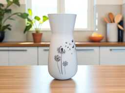 Stylish Dandelion Flower Vase, Gifts For Mum, Nan, Him, Monochrome Decor, Simple Stylish Blowing - thumbnail 1