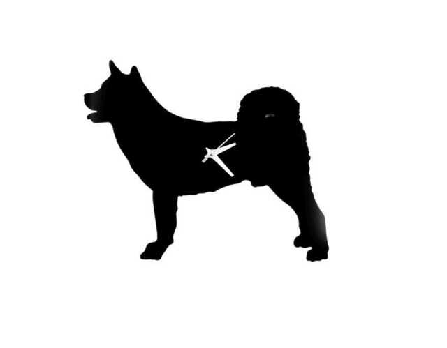 Akita Dog Wall Clock in Black Acrylic Gift - image 1
