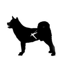 Akita Dog Wall Clock in Black Acrylic Gift - thumbnail 4