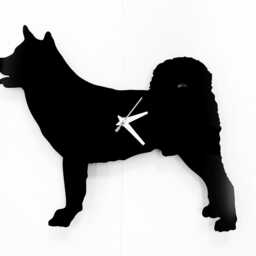 Akita Dog Wall Clock in Black Acrylic Gift - thumbnail 3