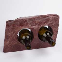 Handmade Burgundy Marble Wine Bottle Holder Unique Rack - thumbnail 2