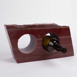 Handmade Burgundy Marble Wine Bottle Holder Unique Rack - thumbnail 3