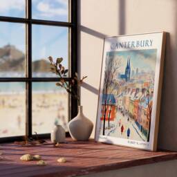 Canterbury Travel Print Wall Art Hanging Home D??cor Gift Lovers Lover - thumbnail 3