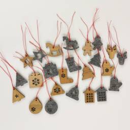 Rustic Elegance Handcrafted Wooden & Felt Christmas Decorations, Charming, Hanging Ornaments, Trees, Branch Accents - thumbnail 2