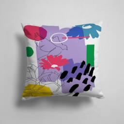 Abstract Cushion Cover-Modern Pillow Case-Decorative Living Room Cover- Housewarming Case-Gift For Her-Handmade Material - thumbnail 4
