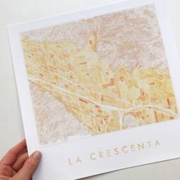 La Crescenta Montrose Ca??ada Flintridge Topo Watercolor Map - Art Print California San Gabriel Mountains Moving Realtor Wedding Gift - thumbnail 2