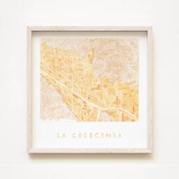 La Crescenta Montrose Ca??ada Flintridge Topo Watercolor Map - Art Print California San Gabriel Mountains Moving Realtor Wedding Gift - thumbnail 1