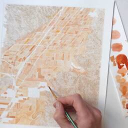 La Crescenta Montrose Ca??ada Flintridge Topo Watercolor Map - Art Print California San Gabriel Mountains Moving Realtor Wedding Gift - thumbnail 3