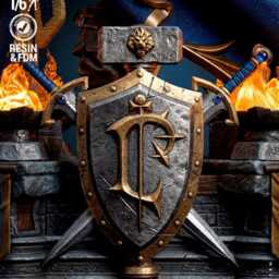 Hope Of A Doomed Kingdom - Paladin Knight Holy Warrior Medieval Fantasy Arthas Resin Figure 16K - thumbnail 4