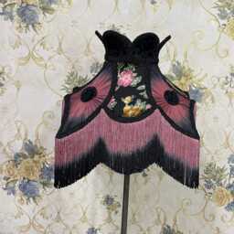 Gothic Floral Velvet Lampshade Victorian Style Fringe Lampshade - thumbnail 3