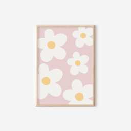 Personalised Daisy Nursery Prints, Floral Wall Art, Set Of 2 - thumbnail 3