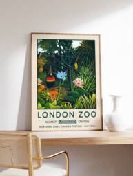 Henri Rousseau Print, London Zoo Poster, Vintage Wall Art, Floral A1/A2/A3/A4 - thumbnail 1