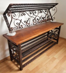 Hallway Set Shoe Bench Coat Rack Hooks Shelf Hanger Storage Organiser Entryway Organizer Hanging Rail Wall Warbrode