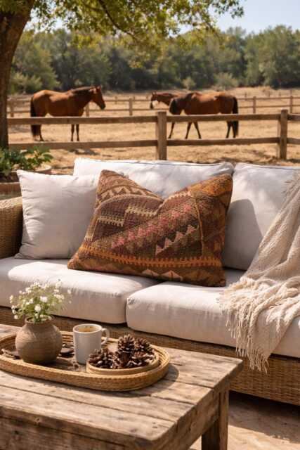 Vintage Turkish Kilim Pillow Cover, Bohemian Home Decor - 16x16 - image 1