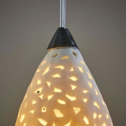 Lighting. 3 Porcelain Pendant Lights. Chandelier Lighting. Ceiling Hanging Lamps. Kitchen Ceramic Lights - thumbnail 3