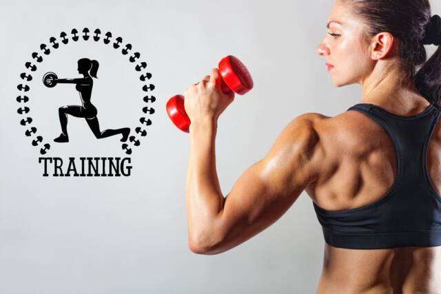 Fitness Wall Decal Gym Workout Motivational Quote T721 - image 1