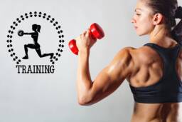 Fitness Wall Decal Gym Workout Motivational Quote T721 - thumbnail 1