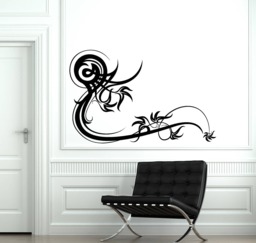 Wall Vinyl Decal Artwork Abstract Floral Ornament Decor For Bedroom - #2715Dn - thumbnail 1