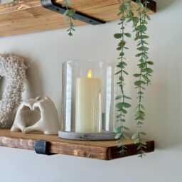 Glass Hurricane Stone Effect Candle Holder Lanterns - Small & Large Set - thumbnail 3