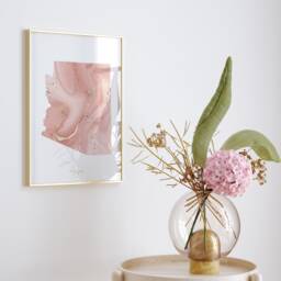 Arizona Map Pink & Gold Wall Art Print - Usa Us State United States Of America - thumbnail 2