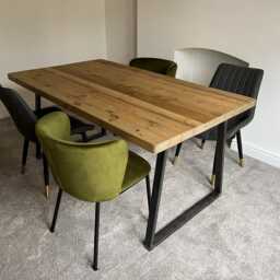 Rustic Reclaimed Dining Table & Bench Set - thumbnail 3