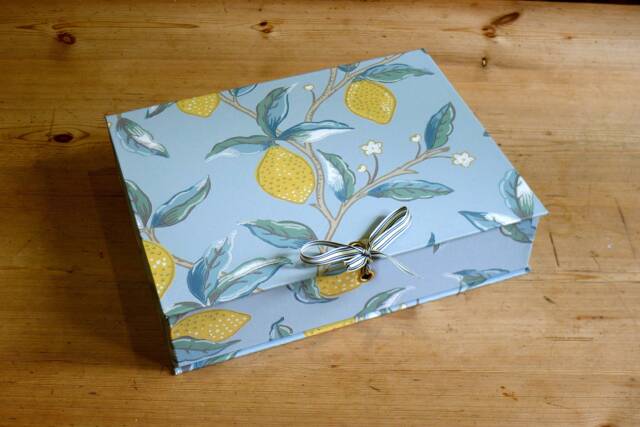 William Morris Lemons Aqua Box File A4 Home Office Collection - image 1
