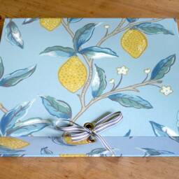 William Morris Lemons Aqua Box File A4 Home Office Collection - thumbnail 2