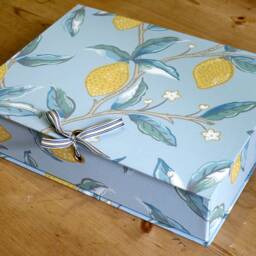 William Morris Lemons Aqua Box File A4 Home Office Collection - thumbnail 3