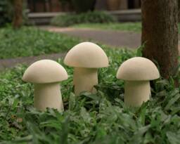 3 Set Mushroom Stone Carving, Garden D??cor, Statue, Mushroom, Room Home Christmas Gift, Housewarming - thumbnail 1
