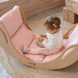 Montessori Rocker Climbing Arch With Table Top, Toddler Balance & Kids Activity Table, Wooden Toy, 1st Birthday Gift - thumbnail 4