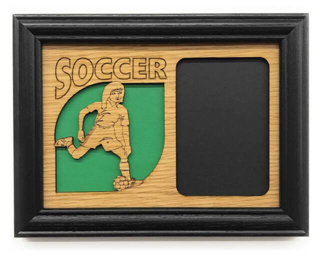 Personalized Soccer Picture Frame 5x7 Holds 3x4 Photo - image 1