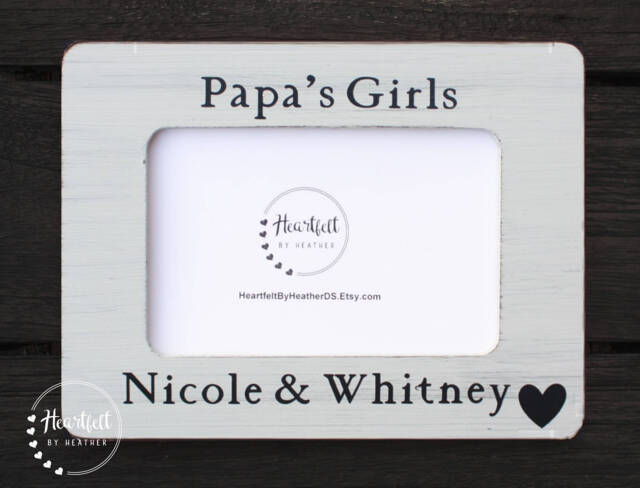 Custom Papa's Girls Picture Frame - Personalized Granddaughter Gift - image 1