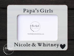 Custom Papa's Girls Picture Frame - Personalized Granddaughter Gift - thumbnail 1