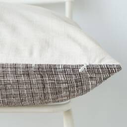 Brown Neutral Hemp Hand Woven Pillow Cover - thumbnail 2