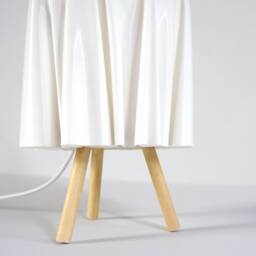 Draped Lampshade Table Lamp - 3D Printed Cloth Effect, Recycled Plastic - thumbnail 2