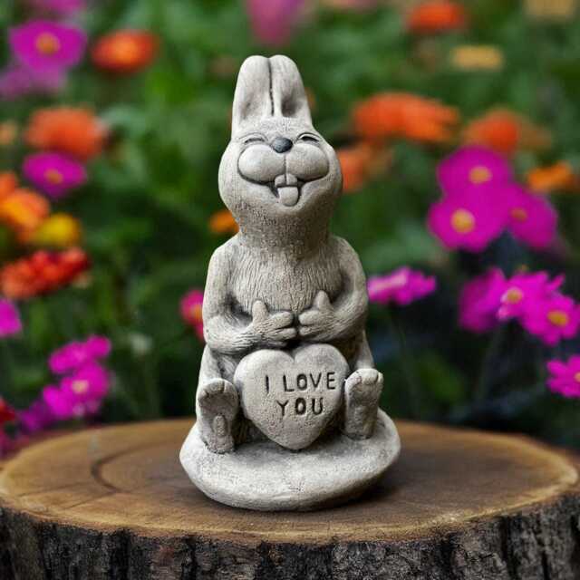Concrete Easter Bunny Statue Stone Rabbit Sculpture Cement Garden Hare Figurine Outdoor Yard Decor Lover Gift Holiday Ornament - image 1