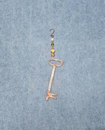 Key Metal Wall Art, Yard Skeleton Key Decor, Sun Catcher Window Beads, Housewarming Gift, Hanging, Gift For Home M25 - thumbnail 1