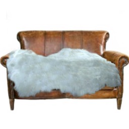 Shaggy Faux Fur Area Rug - Icelandic Sheepskin Style, Handmade in Usa - thumbnail 1
