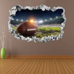 Rugby Ball Stadium Sport Wall Sticker Mural Decal Print Art Kids Bedroom Decor Km4 - thumbnail 1