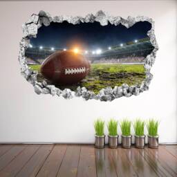 Rugby Ball Stadium Sport Wall Sticker Mural Decal Print Art Kids Bedroom Decor Km4 - thumbnail 3