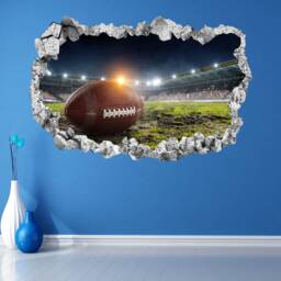 Rugby Ball Stadium Sport Wall Sticker Mural Decal Print Art Kids Bedroom Decor Km4 - thumbnail 2